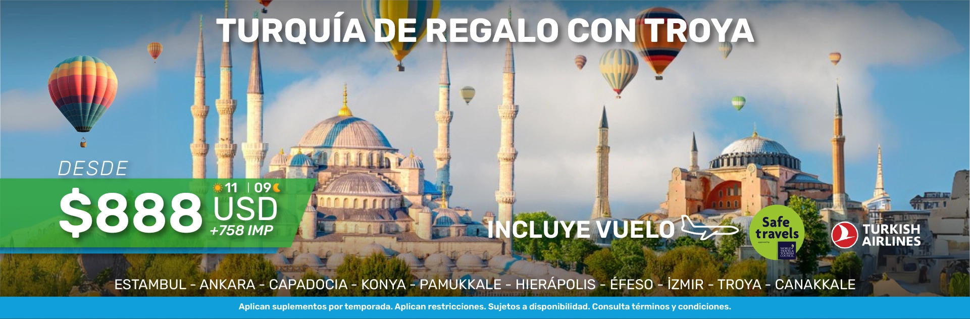 TURQUIA DE REGALO CON TROYA (TK) 